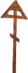 Крест на могилу деревянный КДД-02 Домик