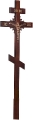 Крест на могилу деревянный КДС-03 Угловой узор