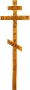 Крест на могилу деревянный КДС-05 С декором