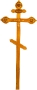 Крест на могилу деревянный КДС-17 Фигурный с орнаментом