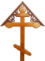 Крест на могилу деревянный КДС-19 Фигурный с крышкой