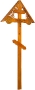 Крест на могилу деревянный КДС-20 Фигурный с распятием и крышкой