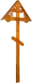 Крест на могилу деревянный КДС-20 Фигурный с распятием и крышкой