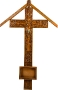 Крест на могилу деревянный КДЭ-02 (К) Резной с крышкой