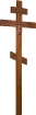 Крест на могилу деревянный КДЭ-03 Резной