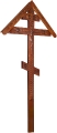 Крест на могилу деревянный КДЭ-03 (К) Резной с крышкой
