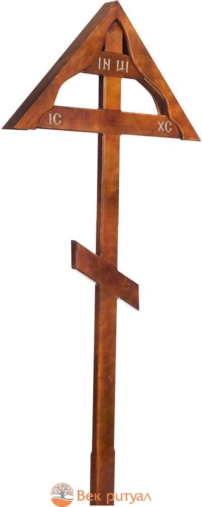 Крест на могилу деревянный КДД-01 Домик