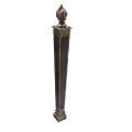Чугунный столб для ограды Факел с пламенем 0,57м